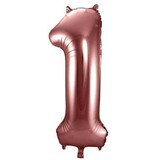 Folat Folie ballon cijfer 1 Brons | 86cm Folat Folie ballon cijfer 1 Brons | 86cm