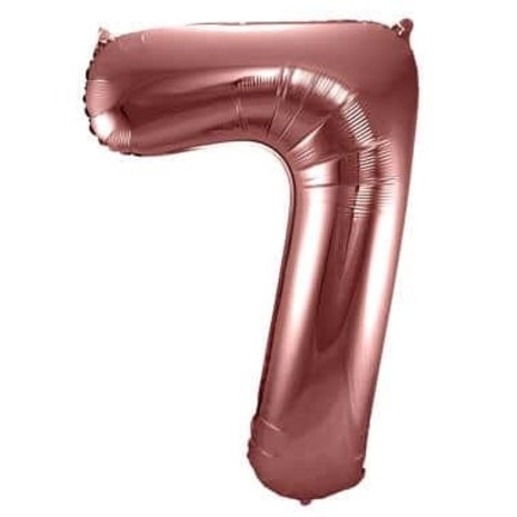 Folat Folie ballon cijfer 7 Brons | 86cm