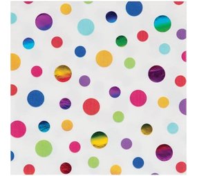 Servietten Regenbogen Metallic 33x33cm | 16 Stücke