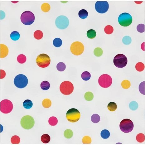 Napkins Rainbow Metallic 33x33cm | 16 pieces