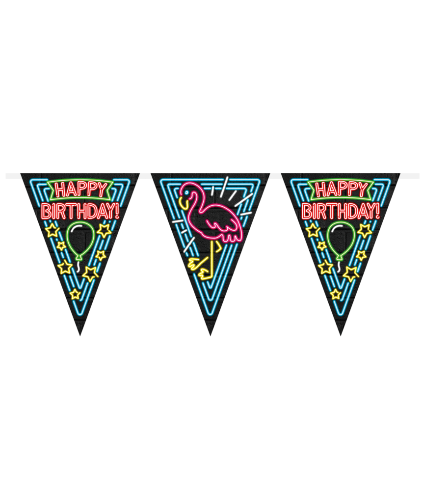 Slinger Alles Gute zum Geburtstag! Neon | 10mtr Slinger Alles Gute zum Geburtstag! Neon | 10mtr