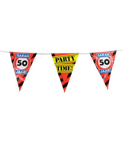 Slinger 50 jaar Sarah Verkeersbord | 10mtr