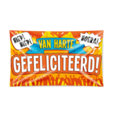 Paper Dreams Verjaardag gevelvlag XXL Gefeliciteerd | 150x90cm Paper Dreams Verjaardag gevelvlag XXL Gefeliciteerd | 150x90cm