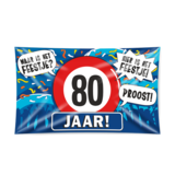 Facade flag 80 years of traffic sign XXL | 150x90cm Facade flag 80 years of traffic sign XXL | 150x90cm