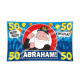 Fassade Flagge 50 Jahre Abraham Verkehrszeichen xxl | 150x90 cm