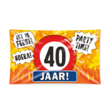 FACADE FLAG 40 Jahre Verkehrszeichen xxl | 150x90 cm