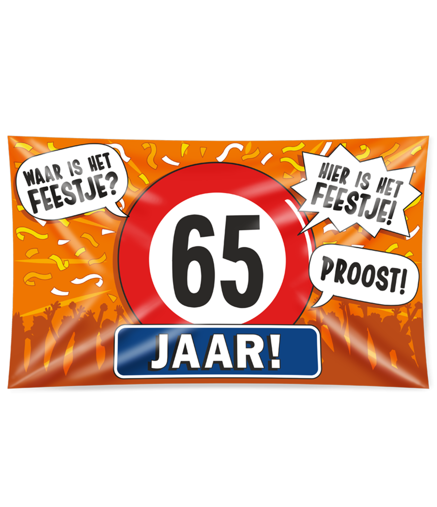 Fassade Flagge 65 Jahre Verkehrszeichen xxl | 150x90 cm Fassade Flagge 65 Jahre Verkehrszeichen xxl | 150x90 cm