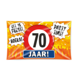 Gevelvlag 70 jaar verkeersbord XXL  | 150x90cm Gevelvlag 70 jaar verkeersbord XXL  | 150x90cm
