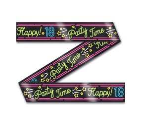 Afzet lint 18 jaar Neon | 12mtr Afzet lint 18 jaar Neon | 12mtr