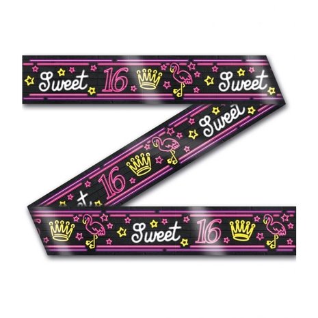 Neon party tape 16 jaar | 12mtr Neon party tape 16 jaar | 12mtr