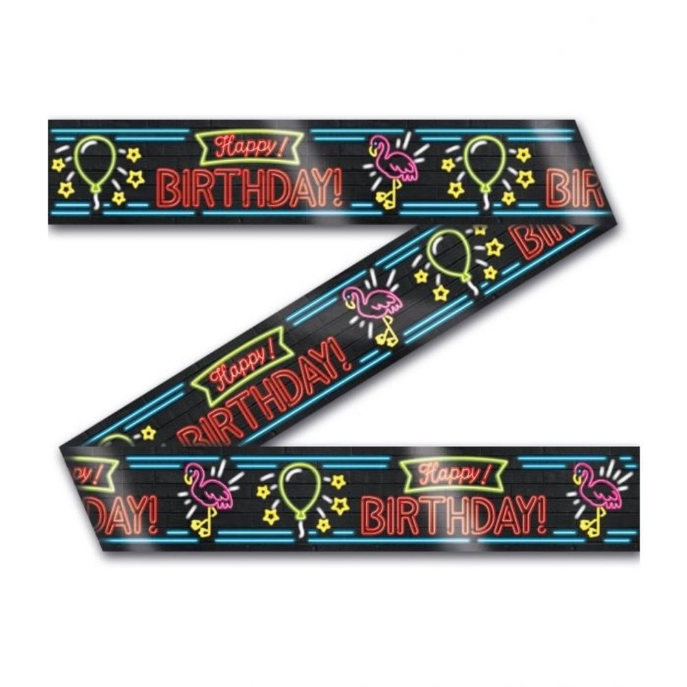 Ventes Ruban Joyeux anniversaire! Néon | 12 mTR