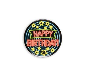 Paper Dreams Button Happy Birthday Neon Paper Dreams Button Happy Birthday Neon