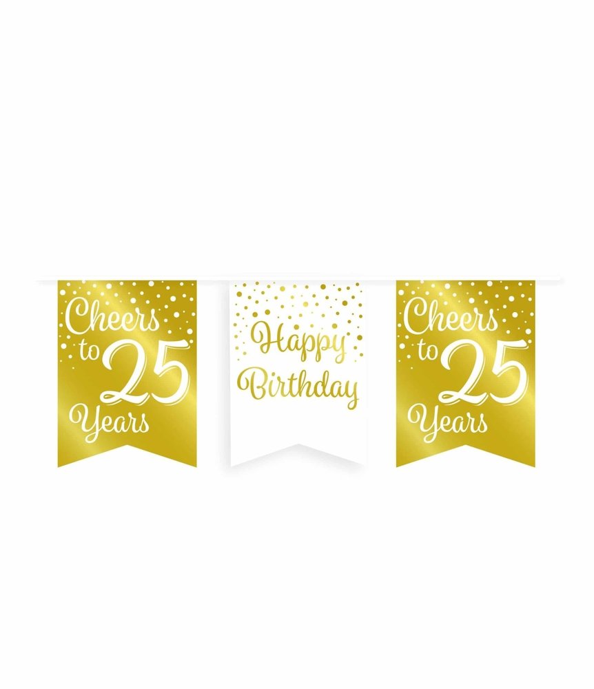 Slinger Jubel auf 25 Jahre weiß/Gold | 6m Slinger Jubel auf 25 Jahre weiß/Gold | 6m