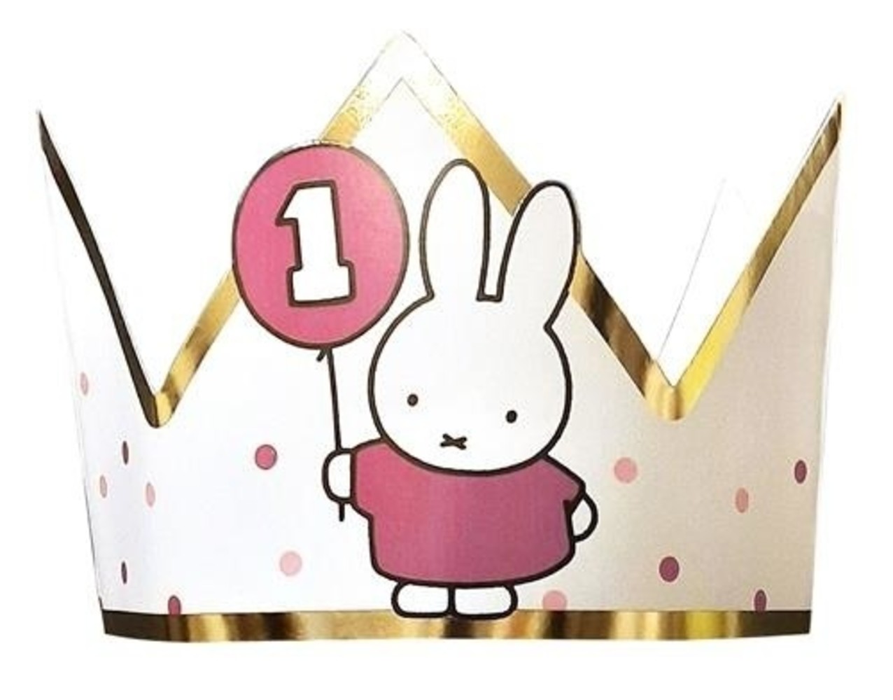 Miffy Kroon 1. Geburtstag Pink | pro Einheit