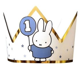 Miffy Kroon 1. Geburtstag Blau | pro Einheit Miffy Kroon 1. Geburtstag Blau | pro Einheit