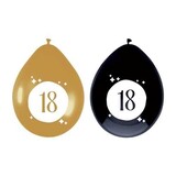 Ballons 18 ans Or Festif Or 30cm | 6 morceaux Ballons 18 ans Or Festif Or 30cm | 6 morceaux