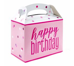 Unique Party Traktatie doosje Glitz Roze | 6 stuks Unique Party Traktatie doosje Glitz Roze | 6 stuks