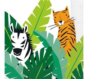 Unique Party Servetten Animal Safari 33x33cm | 16 stuks