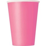 Bekers Hot Pink 350ml | 10 stuks