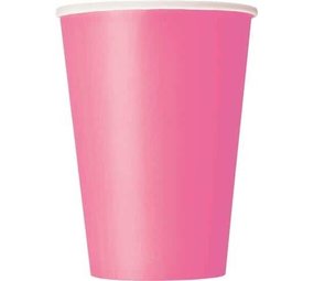 Bekers Hot Pink 350ml | 10 stuks Bekers Hot Pink 350ml | 10 stuks
