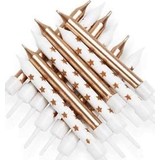 Taartkaarsjes Goud Metallic met sterren | 12 stuks