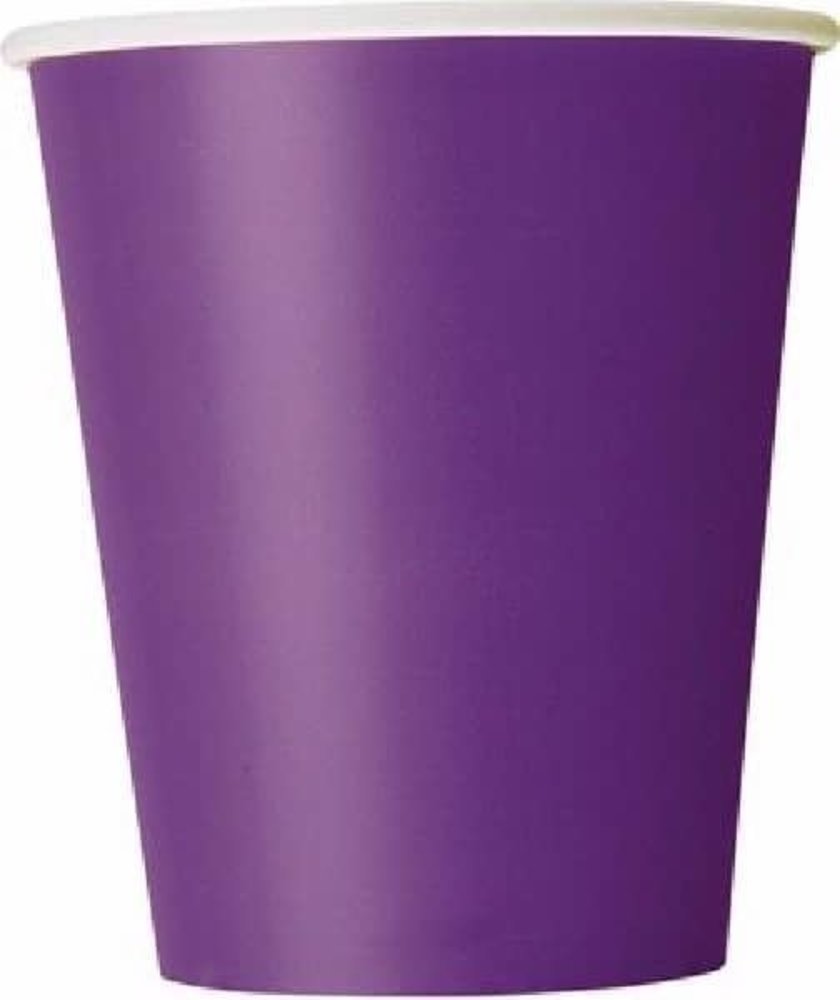 Unique Party Cups deep purple 250ml | 14 pieces Unique Party Cups deep purple 250ml | 14 pieces