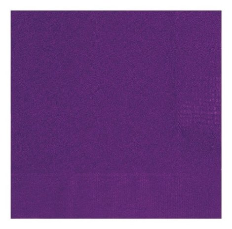 Servetten Diep Paars 33x33cm | 20 stuks