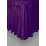 Table skirt deep purple plastic | 73cm x 426cm Table skirt deep purple plastic | 73cm x 426cm