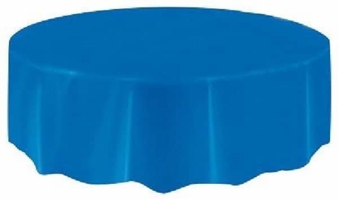 Tablecloth around Royal blue plastic | 213cm Tablecloth around Royal blue plastic | 213cm