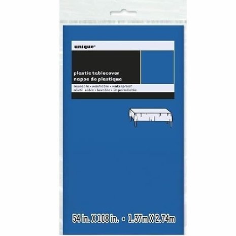 Tablecloth around Royal blue plastic | 213cm Tablecloth around Royal blue plastic | 213cm