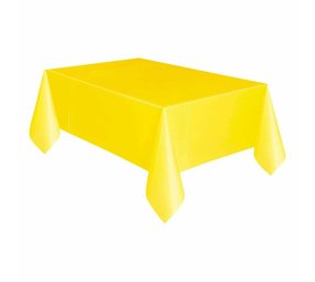 Unique Party Tischdecke Neon gelber Kunststoff | 137x274cm Unique Party Tischdecke Neon gelber Kunststoff | 137x274cm