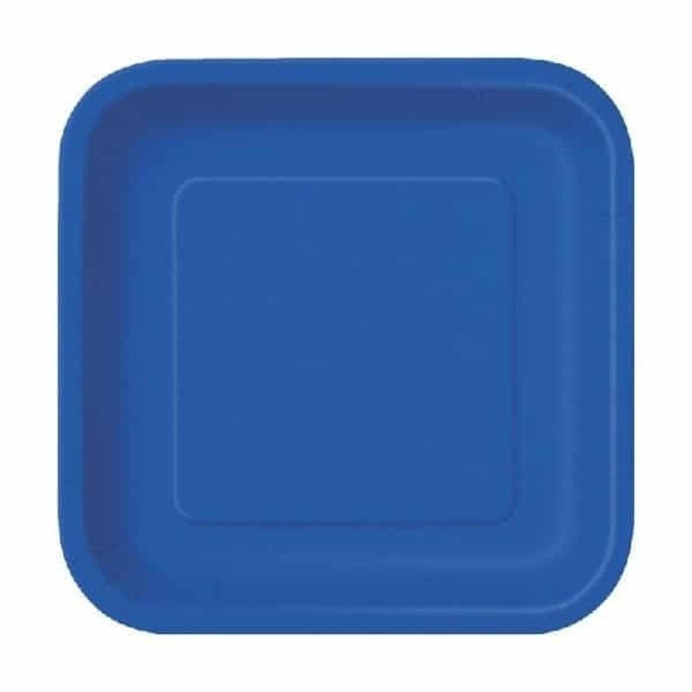 Plaques bleu royal carré 18x18cm | 16 pièces