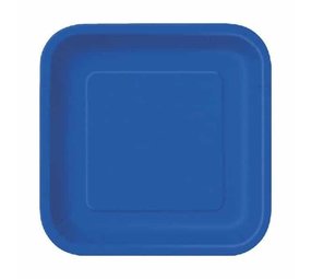 Borden Royal Blauw vierkant 18x18cm | 16 stuks