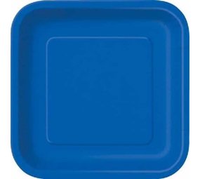 Borden Royal Blauw vierkant 23x23cm | 14 stuks