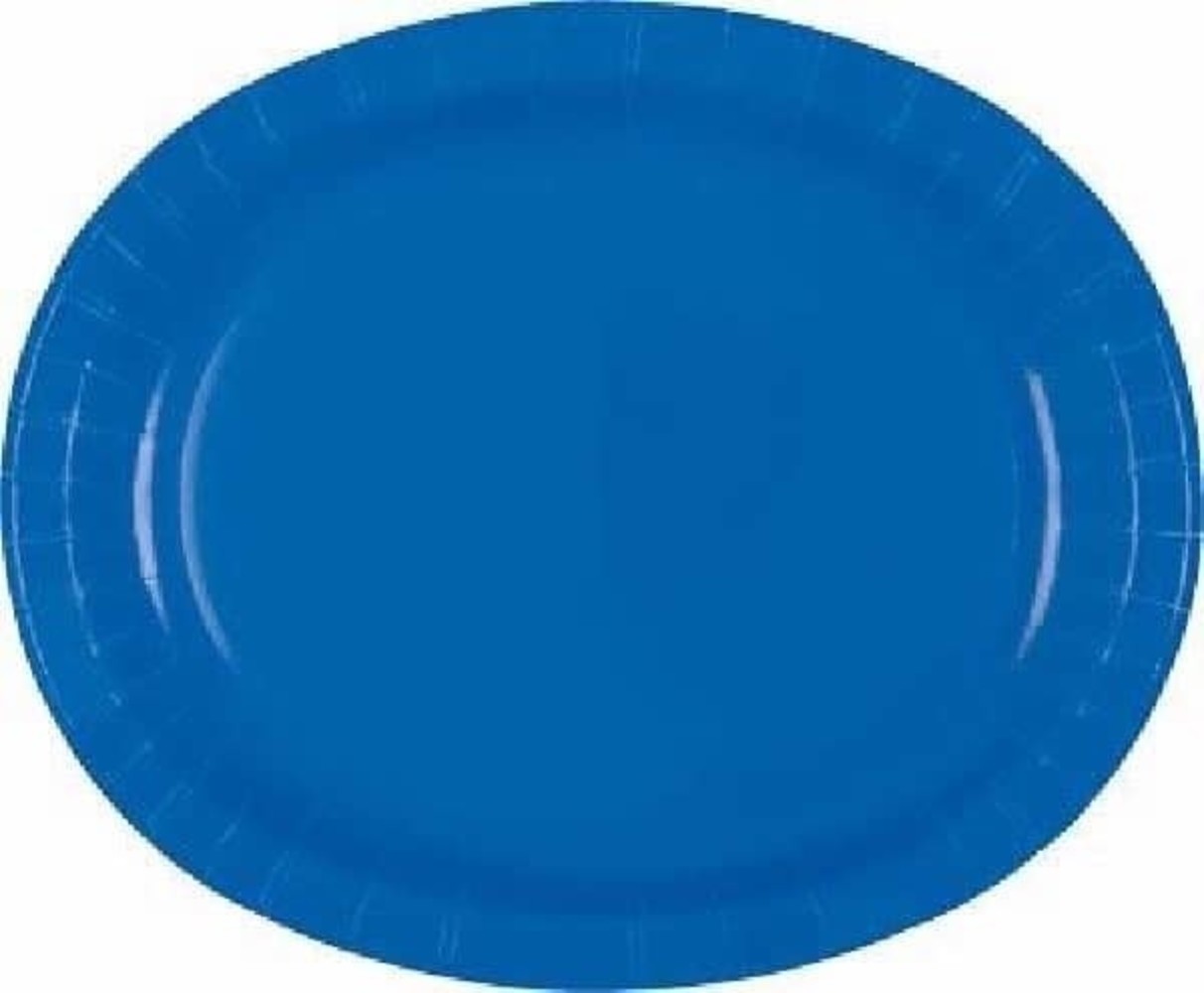 Bol ovale bleu royal 30x25cm | 8 pièces