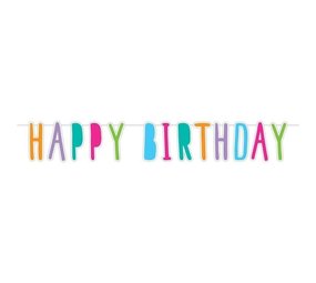 Haza - Witbaard Letterslinger Happy Birthday Festive Colors | 3 meter Haza - Witbaard Letterslinger Happy Birthday Festive Colors | 3 meter