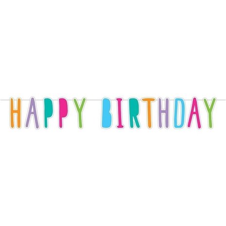 Haza - Witbaard Letterslinger Happy Birthday Festive Colors | 3 meter Haza - Witbaard Letterslinger Happy Birthday Festive Colors | 3 meter