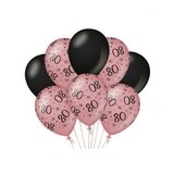 Paper Dreams Luftballons 80 Jahre Roségold/Schwarz | pro 8 Paper Dreams Luftballons 80 Jahre Roségold/Schwarz | pro 8