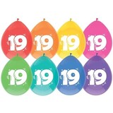 Luftballons 19 Jahre 30 cm | 8 Stücke Luftballons 19 Jahre 30 cm | 8 Stücke
