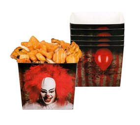 Snack - snoepbakje Horror Clown | 6 stuks Snack - snoepbakje Horror Clown | 6 stuks