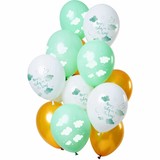 Balloon set of baby cloud mint | 12 pieces