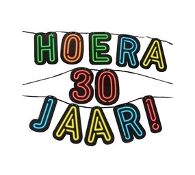 Letterlinger Hurra 30 Jahre Neon | 5mtr Letterlinger Hurra 30 Jahre Neon | 5mtr