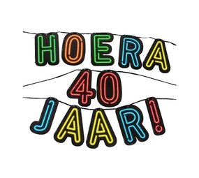 Letterlinger Hurra 40 Jahre Neon | 5mtr Letterlinger Hurra 40 Jahre Neon | 5mtr