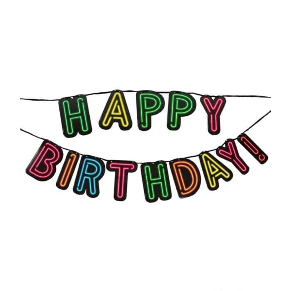 LettresLinger joyeux anniversaire néon | 5mtr
