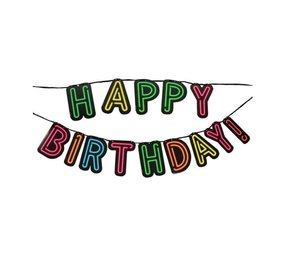 LettresLinger joyeux anniversaire néon | 5mtr LettresLinger joyeux anniversaire néon | 5mtr
