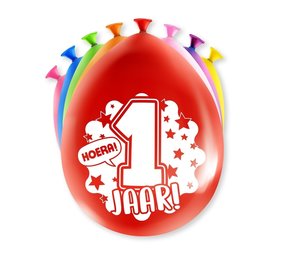 Paper Dreams Ballonnen 1 jaar party 30cm | 8 stuks Paper Dreams Ballonnen 1 jaar party 30cm | 8 stuks