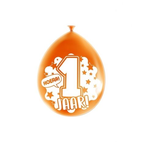 Paper Dreams Ballonnen 1 jaar party 30cm | 8 stuks Paper Dreams Ballonnen 1 jaar party 30cm | 8 stuks