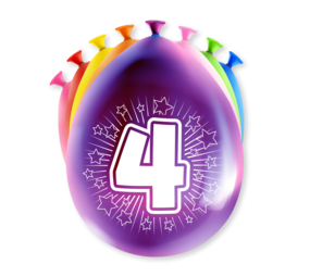 Figure Bougie 4 ans Rainbow Dot  Décorations et friandises Tuf - Articles  de fête, friandises et jouets Tuf-Tuf