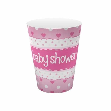 Cup Baby Shower Pink | 8 pieces Cup Baby Shower Pink | 8 pieces