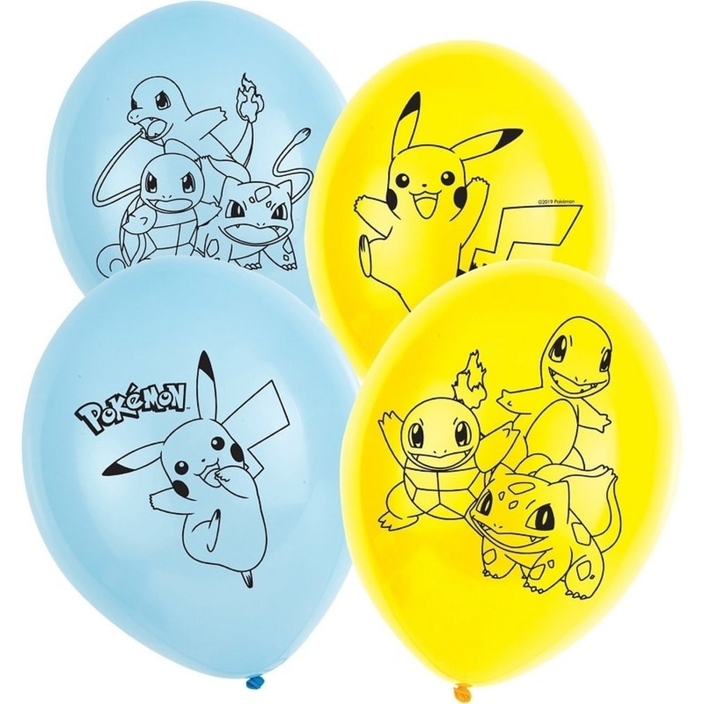 Amscan Pokémon Ballonnen 28cm | 6 stuks Amscan Pokémon Ballonnen 28cm | 6 stuks